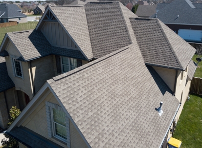 A residential roof.